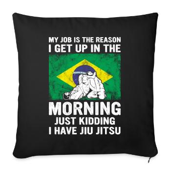 Martial Arts BJJ Brazilian Jiu Jitsu - Sofakissenbezug 45 x 45 cm - Schwarz - Vorne