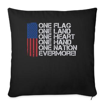 Citations patriotiques américaines, patriotes, patriotes - Housse de coussin décorative 45 x 45 cm - noir - Devant