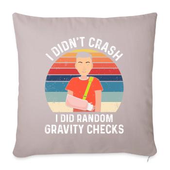 Gravity Checks - Knochenbruch Fraktur Gebrochener - Sofakissenbezug 45 x 45 cm - helles Taupe - Vorne