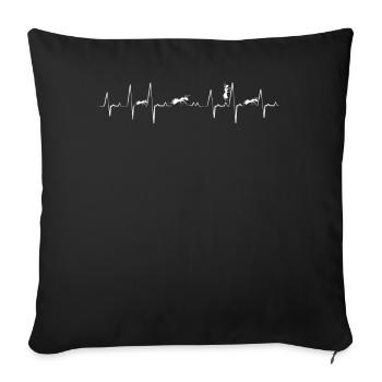 Ants, ant lovers - Sofa pillowcase 17,3'' x 17,3'' (45 x 45 cm) - black - Front