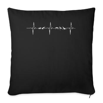 Ants, ant lovers - Sofa pillowcase 17,3'' x 17,3'' (45 x 45 cm) - black - Front