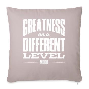 GOD MODE, size on a different level - Sofa pillowcase 17,3'' x 17,3'' (45 x 45 cm) - light taupe - Front