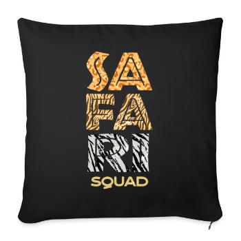 Safari squad, safari holiday - Sofa pillowcase 17,3'' x 17,3'' (45 x 45 cm) - black - Front