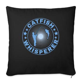 Catfish Whisperer - Wels Catfish Hunter - Sofakissenbezug 45 x 45 cm - Schwarz - Vorne