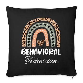 Primary school teachers - Sofa pillowcase 17,3'' x 17,3'' (45 x 45 cm) - black - Front