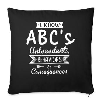 Behavioral Analyst Therapist Psychologist - Sofa pillowcase 17,3'' x 17,3'' (45 x 45 cm) - black - Front