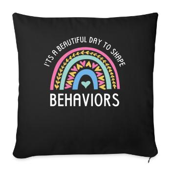 Primary school teachers - Sofa pillowcase 17,3'' x 17,3'' (45 x 45 cm) - black - Front