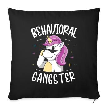 Collecte de données - Thérapeutes analystes comportementaux - Housse de coussin décorative 45 x 45 cm - noir - Devant