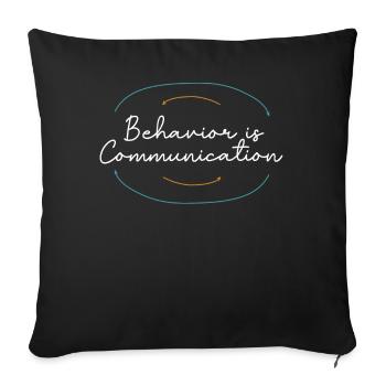 Collecte de données - Thérapeutes analystes comportementaux - Housse de coussin décorative 45 x 45 cm - noir - Devant