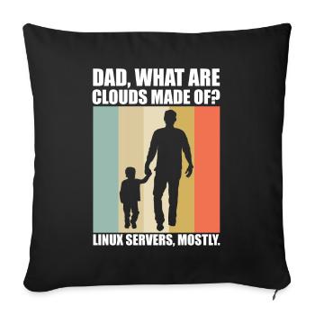 Cloud Computing Informatik Tech - Sofakissenbezug 45 x 45 cm - Schwarz - Vorne