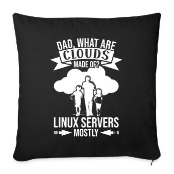 Cloud Computing Informatik Tech - Sofakissenbezug 45 x 45 cm - Schwarz - Vorne