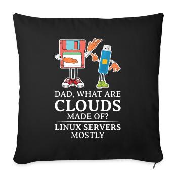 Cloud Computing Informatik Tech - Sofakissenbezug 45 x 45 cm - Schwarz - Vorne