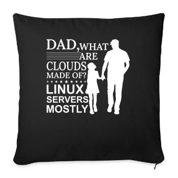 Cloud Computing Informatik Tech - Sofakissenbezug 45 x 45 cm - Schwarz - Vorne