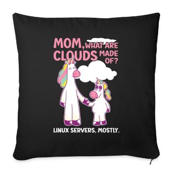 Cloud Computing Informatik Tech - Sofakissenbezug 45 x 45 cm - Schwarz - Vorne