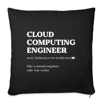 Cloud Computing Engineer Definition Computer - Sofakissenbezug 45 x 45 cm - Schwarz - Vorne