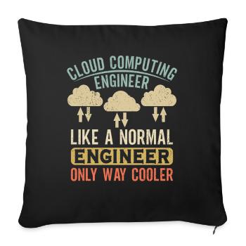 Cloud Computing Engineer Definition Retro Computer - Sofakissenbezug 45 x 45 cm - Schwarz - Vorne