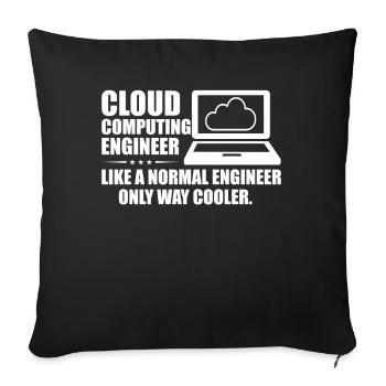 Cloud Computing Engineer Definition Retro Computer - Sofakissenbezug 45 x 45 cm - Schwarz - Vorne