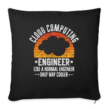 Cloud Computing Engineer Definition Retro Computer - Sofakissenbezug 45 x 45 cm - Schwarz - Vorne