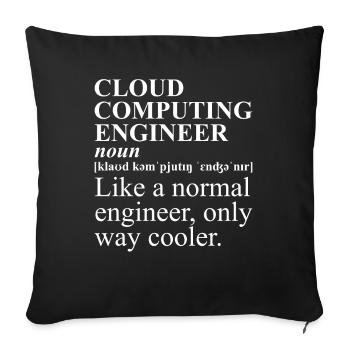Cloud Computing Engineer Definition Retro Computer - Sofakissenbezug 45 x 45 cm - Schwarz - Vorne