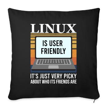 Linux Programmierung Cloud Computing - Sofakissenbezug 45 x 45 cm - Schwarz - Vorne