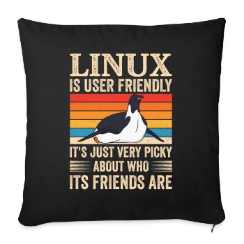 Linux Programmierung Cloud Computing - Sofakissenbezug 45 x 45 cm - Schwarz - Vorne