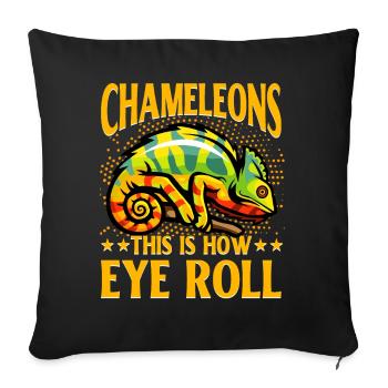 Chameleons this is how Eye Roll - Sofakissenbezug 45 x 45 cm - Schwarz - Vorne