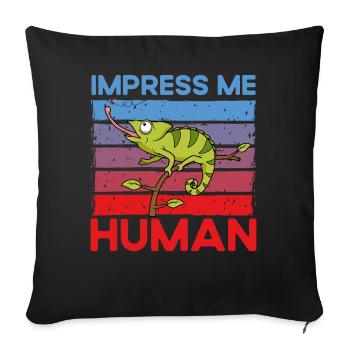 Impressionnez-moi Humain - Housse de coussin décorative 45 x 45 cm - noir - Devant