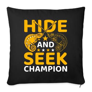 Hide and seek Champion - Sofa pillowcase 17,3'' x 17,3'' (45 x 45 cm) - black - Front
