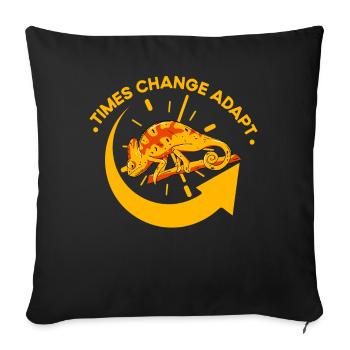 Chameleon Times Change Adapt - Sofa pillowcase 17,3'' x 17,3'' (45 x 45 cm) - black - Front