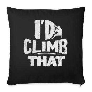 Grimpeurs, Escalade d’une montagne, Bloc - Housse de coussin décorative 45 x 45 cm - noir - Devant