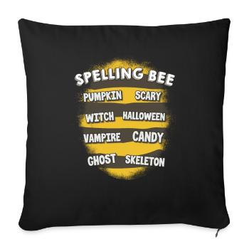 Halloween, Witch, Candy, Ghost - Sofa pillowcase 17,3'' x 17,3'' (45 x 45 cm) - black - Front