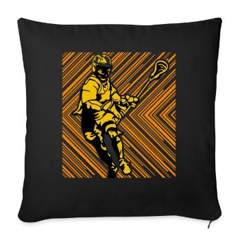 Lacrosse - Housse de coussin décorative 45 x 45 cm - noir - Devant