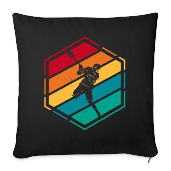 Lacrosse - Housse de coussin décorative 45 x 45 cm - noir - Devant