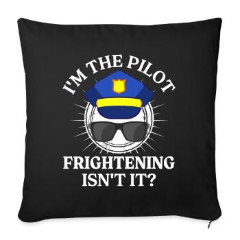 Je suis pilote - Flight Captain Passenger Aircraft - Housse de coussin décorative 45 x 45 cm - noir - Devant