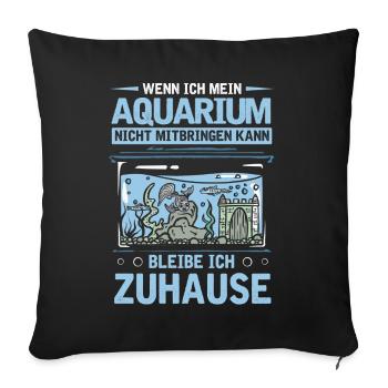 Development of aquarists, aquarium - Sofa pillowcase 17,3'' x 17,3'' (45 x 45 cm) - black - Front