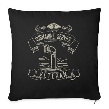 Submarine Service Veteran - Sofakissenbezug 45 x 45 cm - Schwarz - Vorne