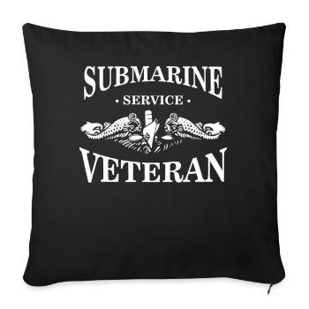 Submarine Service Veteran - Sofakissenbezug 45 x 45 cm - Schwarz - Vorne