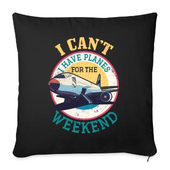 Airline Pilot Aviation Captain Jumbo Jet - Sofa pillowcase 17,3'' x 17,3'' (45 x 45 cm) - black - Front