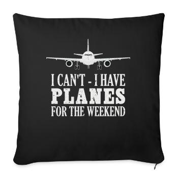 Airline Pilot Aviation Captain Jumbo Jet - Sofa pillowcase 17,3'' x 17,3'' (45 x 45 cm) - black - Front