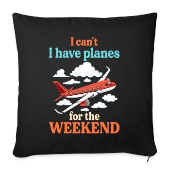 Airline Pilot Aviation Captain Jumbo Jet - Sofa pillowcase 17,3'' x 17,3'' (45 x 45 cm) - black - Front