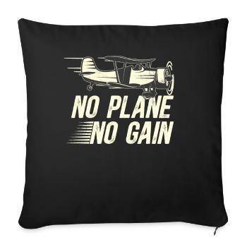 Captain Airline Pilot Jumbo Jet - Sofa pillowcase 17,3'' x 17,3'' (45 x 45 cm) - black - Front