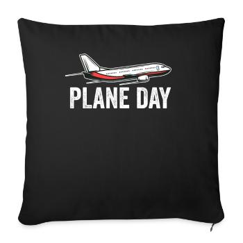 Captain Airline Pilot Jumbo Jet - Sofa pillowcase 17,3'' x 17,3'' (45 x 45 cm) - black - Front