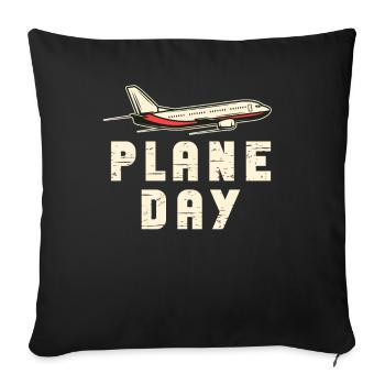 Captain Airline Pilot Jumbo Jet - Sofa pillowcase 17,3'' x 17,3'' (45 x 45 cm) - black - Front