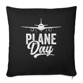 Captain Airline Pilot Jumbo Jet - Sofa pillowcase 17,3'' x 17,3'' (45 x 45 cm) - black - Front