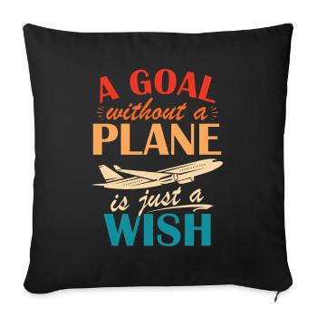 Captain Airline Pilot Jumbo Jet - Sofa pillowcase 17,3'' x 17,3'' (45 x 45 cm) - black - Front