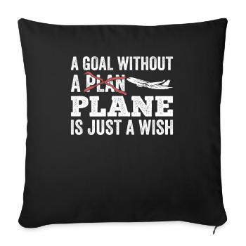 Captain Airline Pilot Jumbo Jet - Sofa pillowcase 17,3'' x 17,3'' (45 x 45 cm) - black - Front