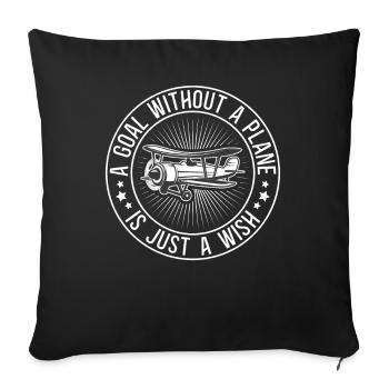 Captain Airline Pilot Jumbo Jet - Sofa pillowcase 17,3'' x 17,3'' (45 x 45 cm) - black - Front