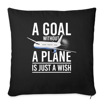 Captain Airline Pilot Jumbo Jet - Sofa pillowcase 17,3'' x 17,3'' (45 x 45 cm) - black - Front