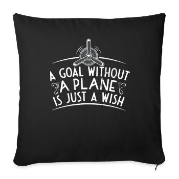 Captain Airline Pilot Jumbo Jet - Sofa pillowcase 17,3'' x 17,3'' (45 x 45 cm) - black - Front