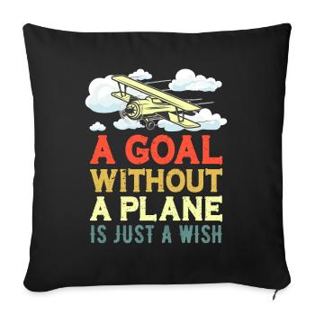 Captain Airline Pilot Jumbo Jet - Sofa pillowcase 17,3'' x 17,3'' (45 x 45 cm) - black - Front